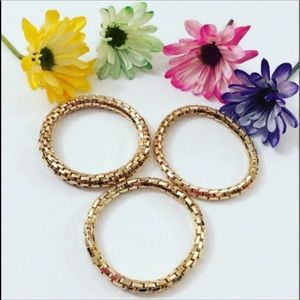 Three Fashion Gold Bangles